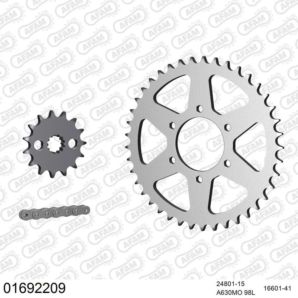 AFAM Kettensatz Stahl 630 MO 15x41 - Kawasaki Z 1100 Lawson Replica 1984 - 01692209