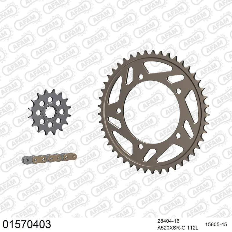 AFAM Racing Kettensatz Aluminium 520 XSR-G 16x45 - Suzuki GSX-R 600 2004-05 - 01570403