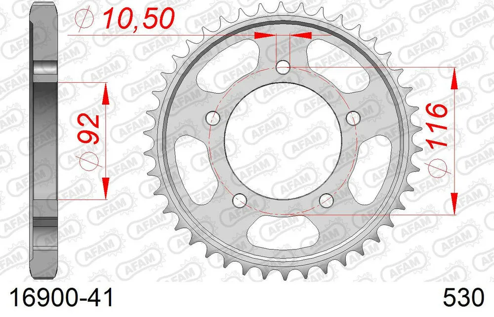 AFAM Kettensatz Stahl 530 XHR2-G 17x41 - Kawasaki ZZR 1400 2006-08 - 01698200