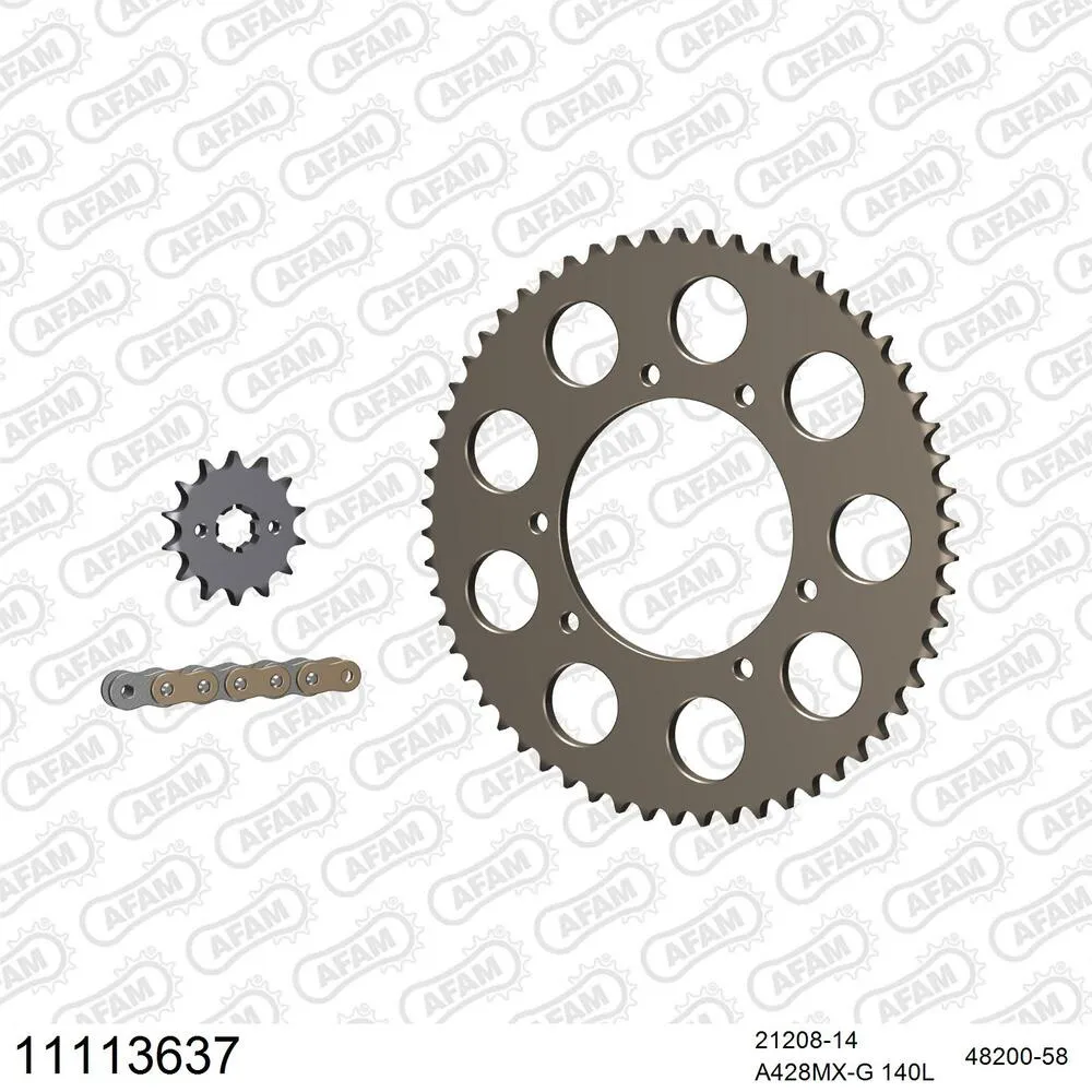 AFAM Kettensatz Aluminium 428 MX-G 14x58 - Hm-honda CRM F 125 RR 2011-16 - 11113637