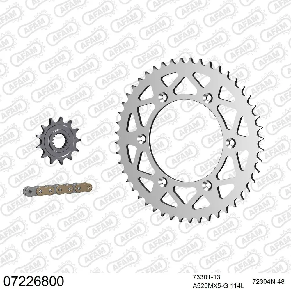 AFAM Kettensatz Aluminium 520 MX6-GG 13x48 - KTM SX-F 250 2006-12 - 07226800