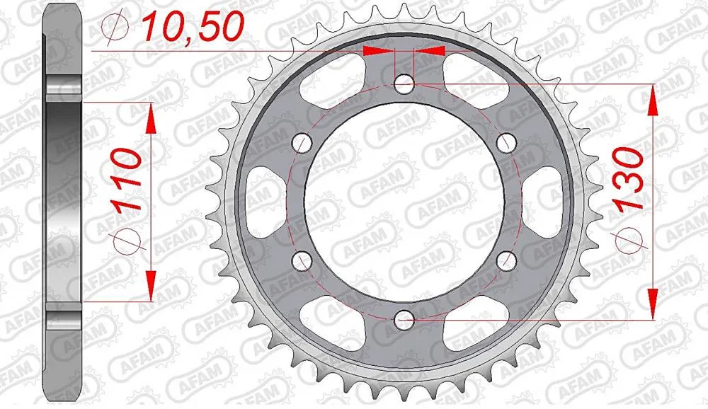 afam_kettenrad_hinten_16502 AFAM Kettensatz Stahl 530 XRR2 15x39 - Kawasaki GPX 600R 1988-97