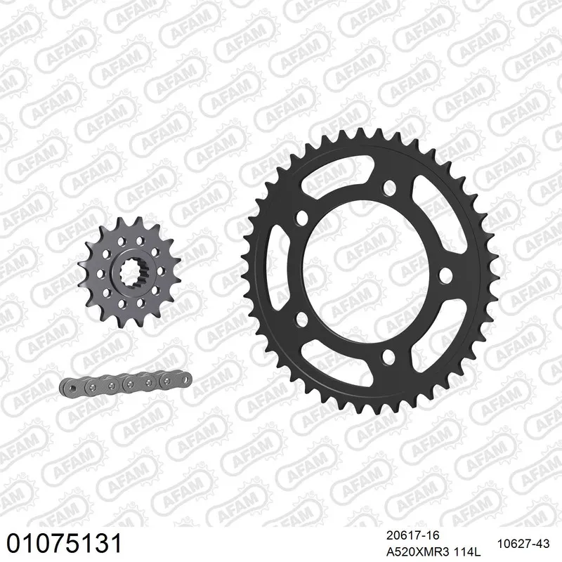 01075131 AFAM Kettensatz Stahl 520 XMR3 16x43 - Honda NC 700 S 2012-13 - 01075131