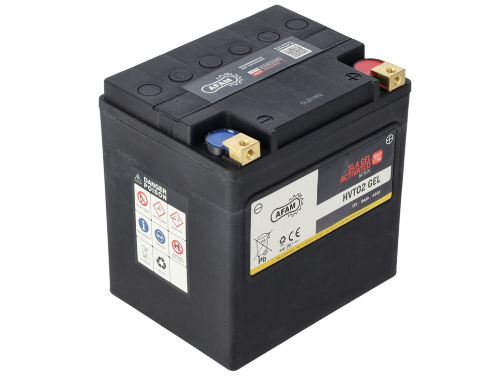AFAM HVT 02 GEL SLA Batterie 12V 34AH 455A - Einbaufertig (YIX30L YTX30L-BS 66010 HVT02)