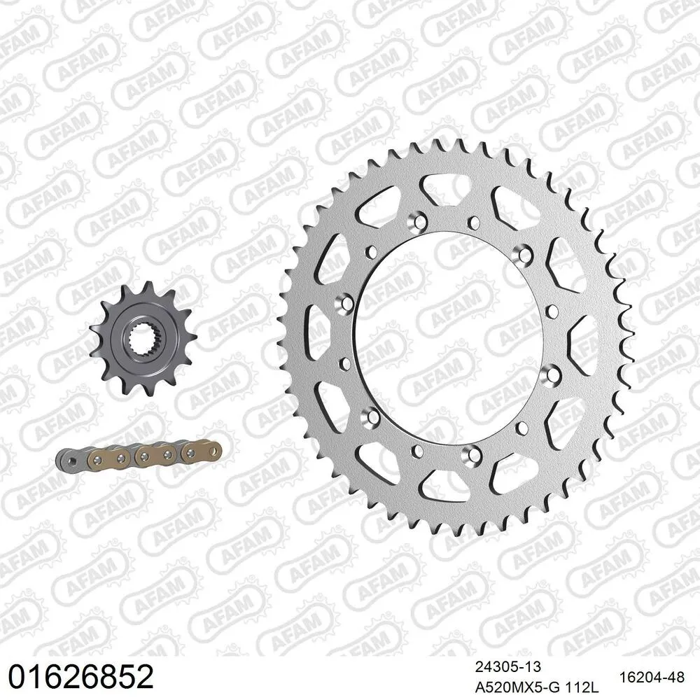 AFAM Kettensatz Stahl 520 MX6-GG 13x48 - Kawasaki KX 250 F 2006-10 - 01626852