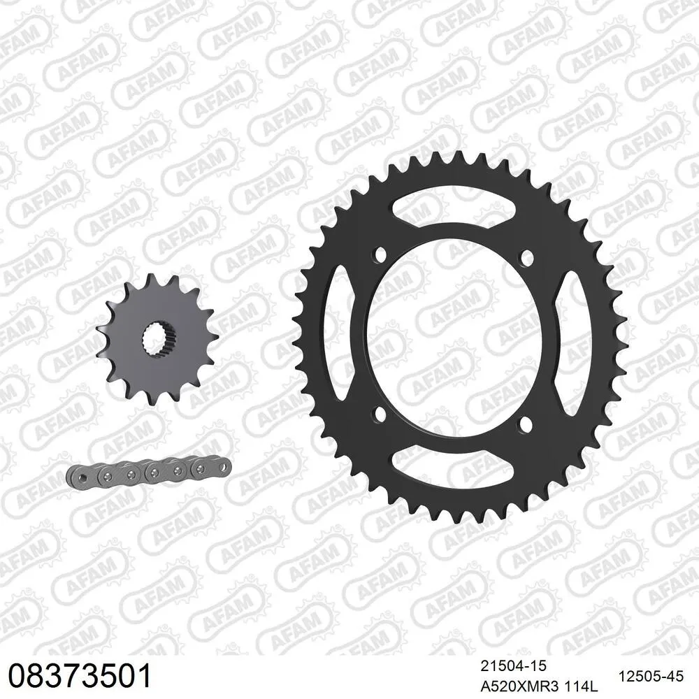 AFAM Kettensatz Stahl 520 XMR3 15x45 - Mz (muz) 660 Baghira 1996-05 - 08373501