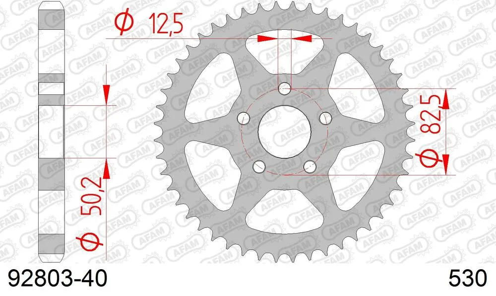 92803-40 AFAM Kettensatz Stahl 530 XSR2-G 21x40 - Harley Davidson 1200 Sportster 1986-90 - 09295162