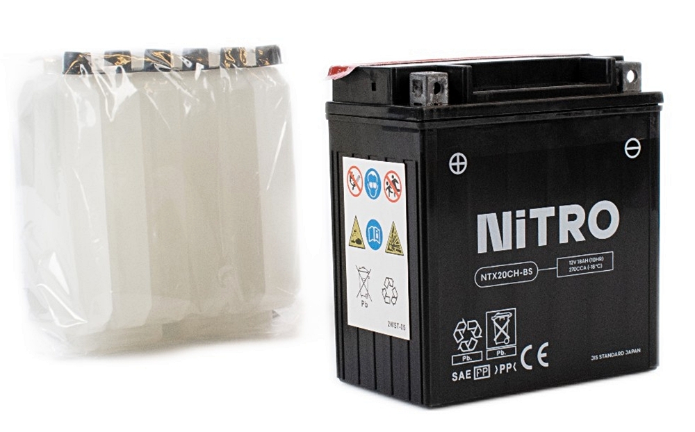 Nitro NTX20CH-BS AGM Batterie 12V 18 Ah mit Säurepack