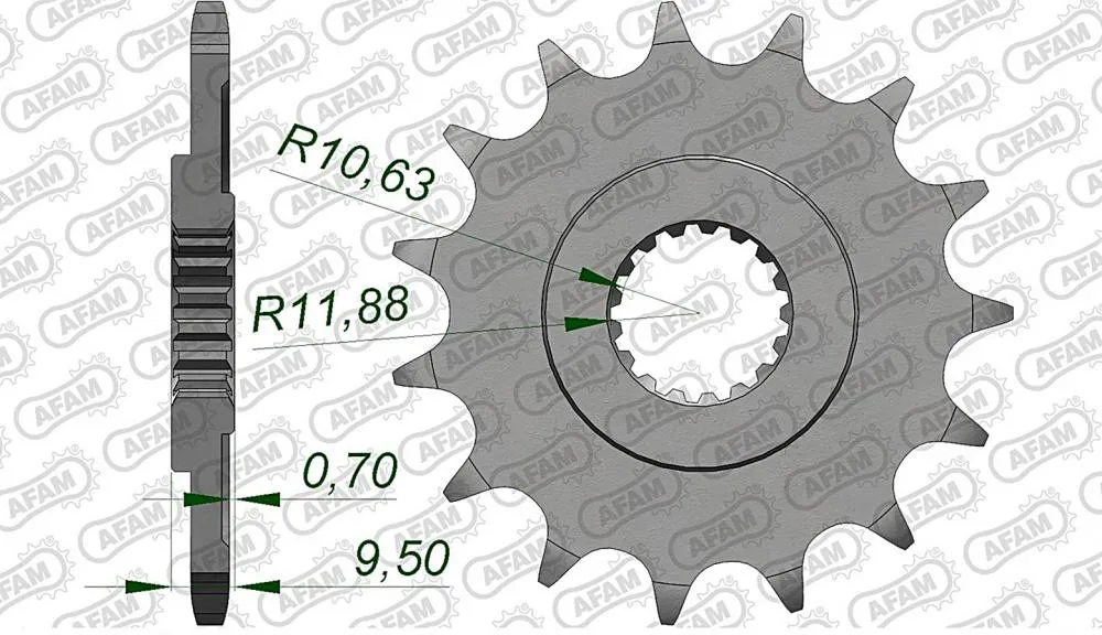 AFAM Kettensatz Stahl 520 MX4-G 13x48 - Honda CRF 450 R 2009-16