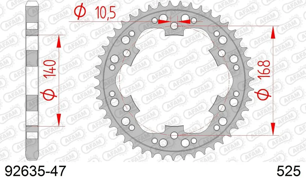 AFAM Kettensatz Stahl 525 XMR3 19x47 - BMW F 800 R 2015-20 - KIT105971