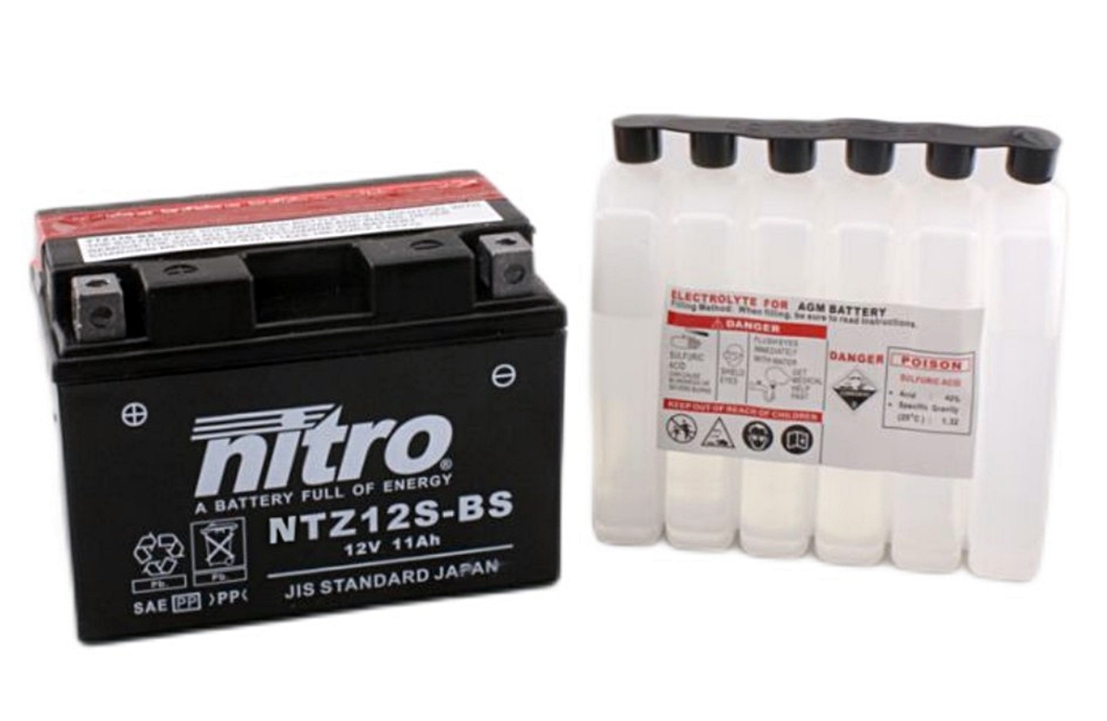 Nitro NTZ12S-BS AGM Batterie 12V 11 Ah mit Säurepack