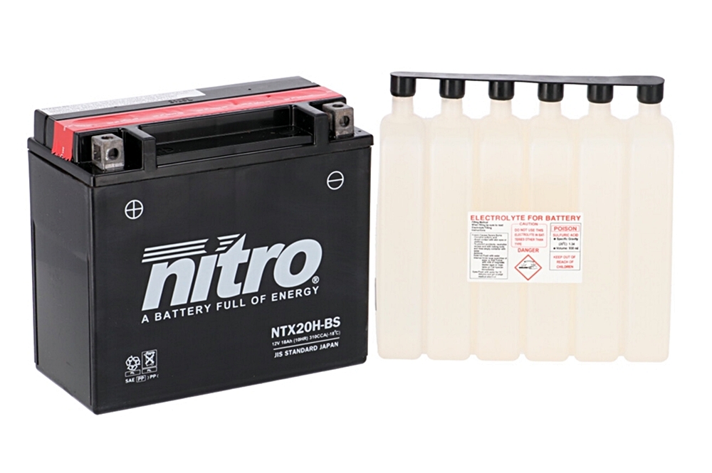 Nitro NTX20H-BS AGM Batterie 12V 18 Ah mit Säurepack Nitro NTX20H-BS AGM Batterie 12V 18 Ah mit Säurepack
