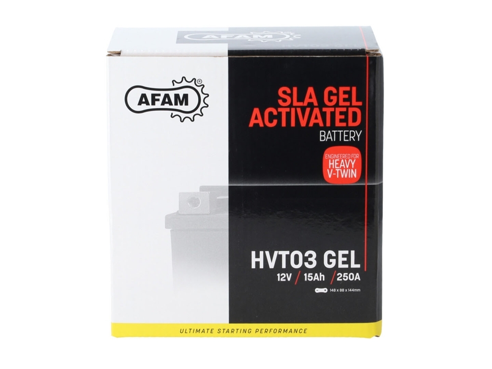 AFAM HVT 03 GEL SLA Batterie 12V 15AH 250A - Einbaufertig (65958-04 YTX14L-BS HVT03)