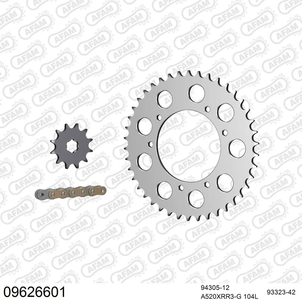 09626601 AFAM Kettensatz Aluminium 520 XRR3-G 12x42 - Gasgas 250 Pampera 2002 - 09626601
