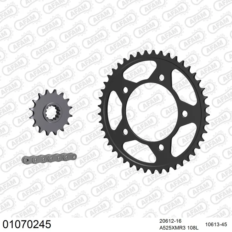 AFAM Kettensatz Stahl 525 XMR3 16x45 - Honda CBR 600 F4 1999-00 - 01070245