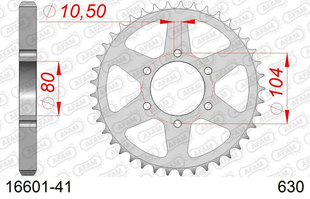 16601-41 AFAM Kettensatz Stahl 630 MO 15x41 - Kawasaki Z 1000 1981-83 - 01689201