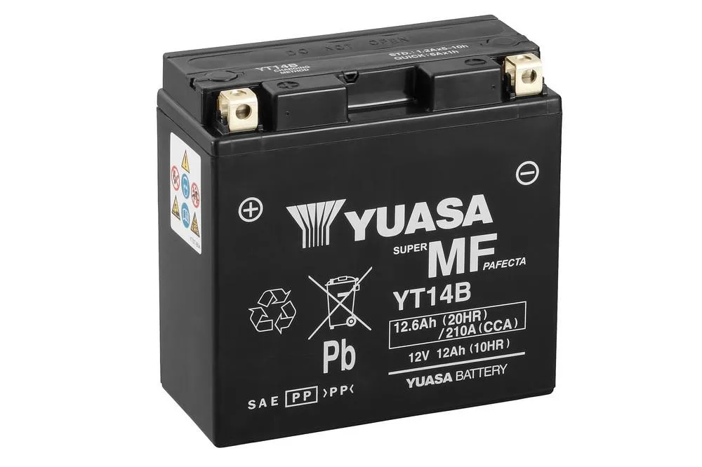 Yuasa YT14B AGM Batterie 12V 12 AH (WC) ab Werk gefüllt Yuasa YT14B AGM Batterie 12V 12 AH (WC) ab Werk gefüllt