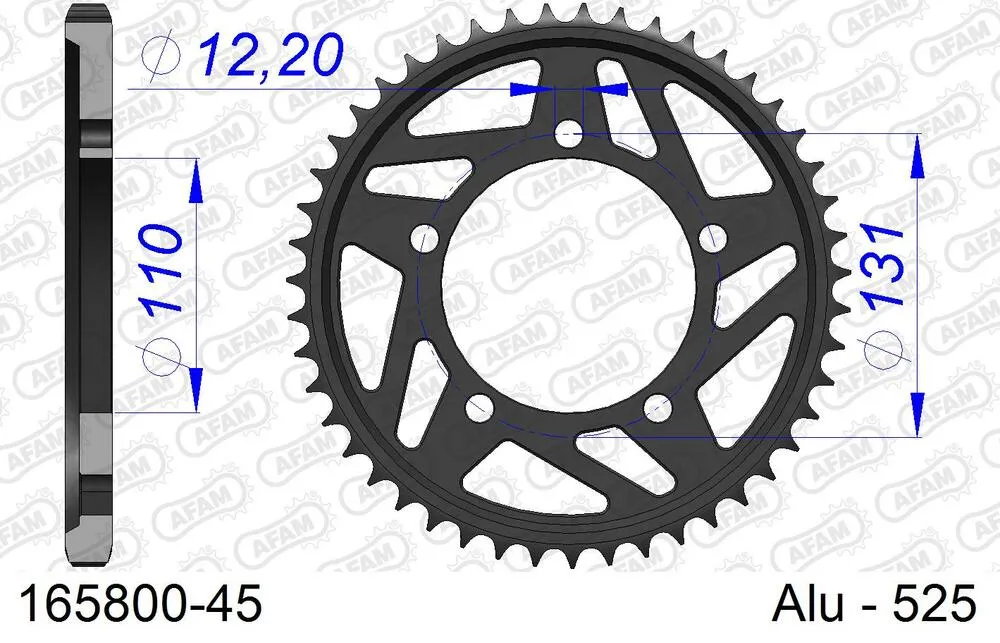 AFAM Kettensatz Aluminium 525 XHR3-G 17x45 - BMW S 1000 R 2013-20 - 16589131