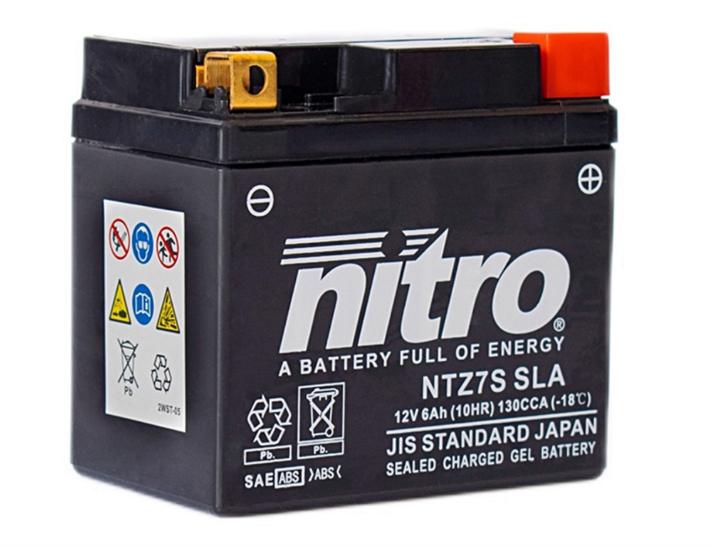 Nitro NTZ7S SLA AGM Gel Batterie 12V 6 Ah ab Werk gefüllt