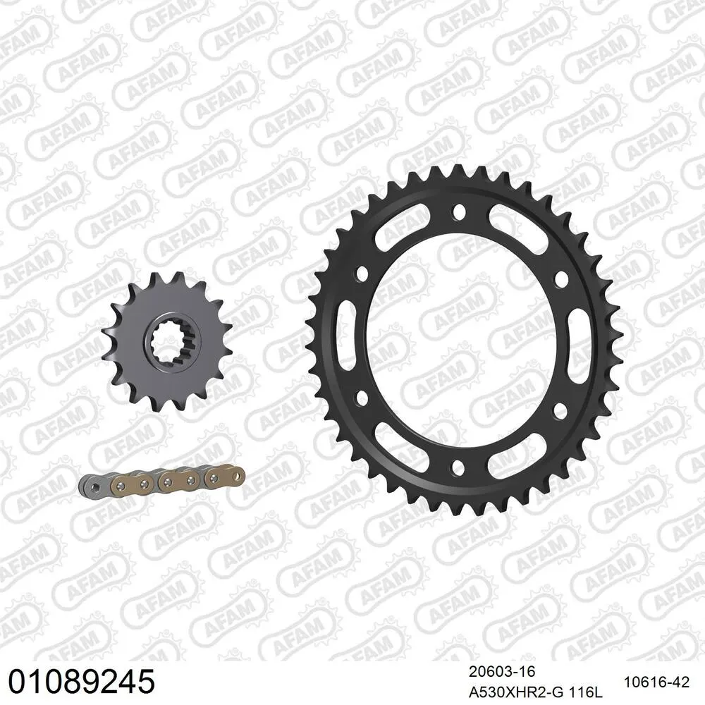 AFAM Kettensatz Stahl 530 XHR2-G 16x42 - Honda CBR 1000 RR SP S Fireblade 2014-16 - 01089245