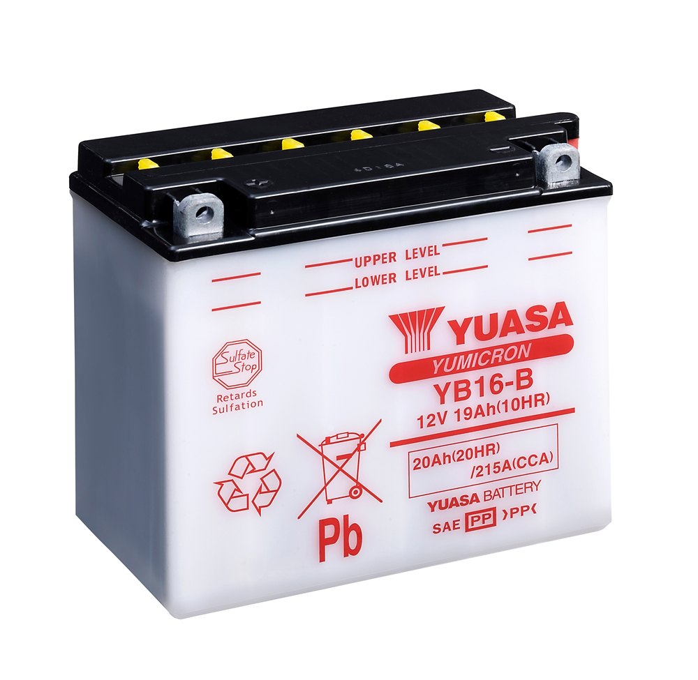 Yuasa YB16-B Batterie YuMicron® 12V 19 AH (CP) mit Säurepack
