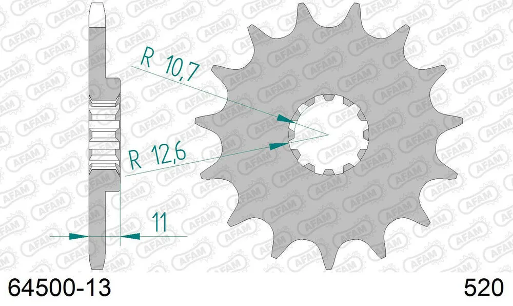 AFAM Kettensatz Stahl 520 MR2-G 13x48 - Husqvarna CR 250 2000-13 - KIT106311