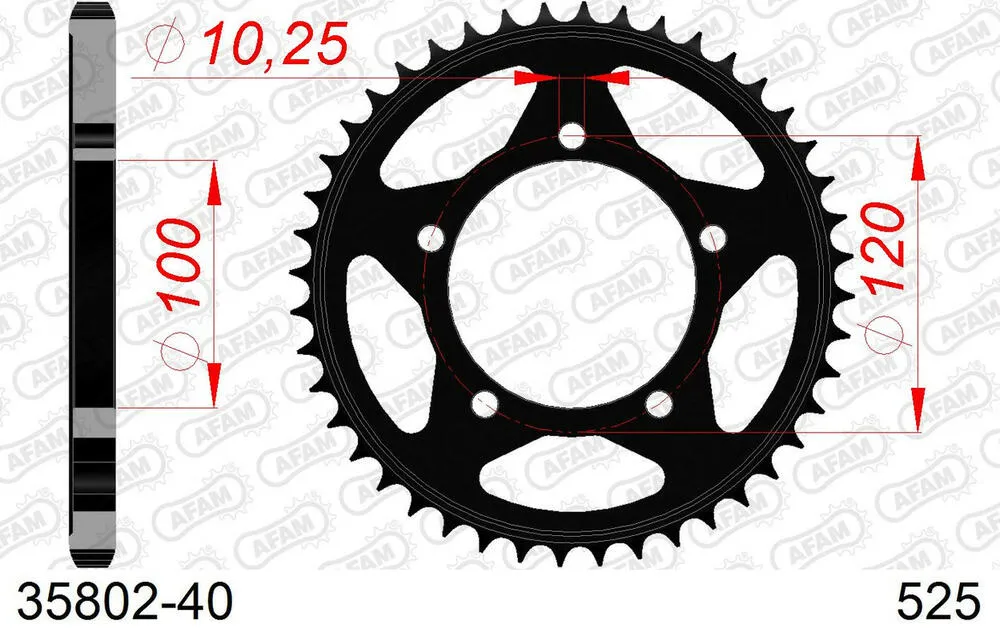 AFAM Kettensatz Stahl 525 XHR3-G 16x40 - Aprilia RSV 1000 2004-10 - KIT105941