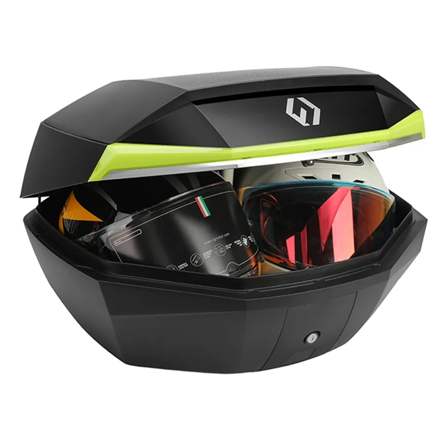 Furchtlos SHIELD L Luxe Topcase - 48 Liter - schwarz/gelb