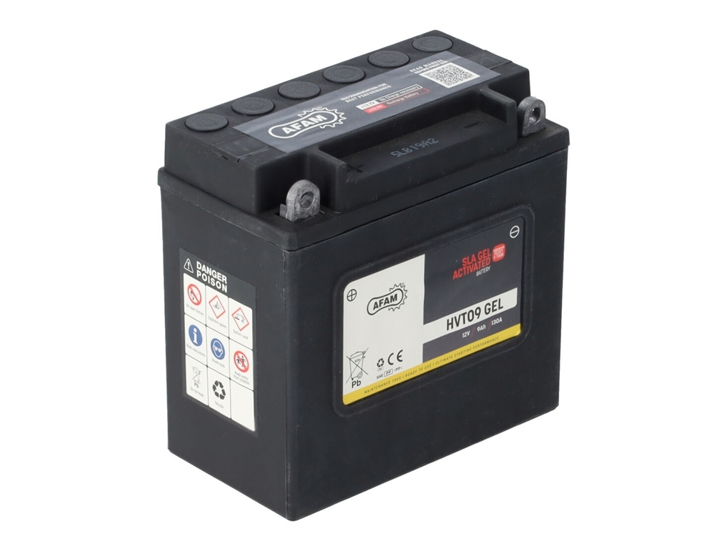 AFAM HVT 09 GEL SLA Batterie 12V 9AH 130A - Einbaufertig (66006-70 YB7-A CB7-A HVT09)
