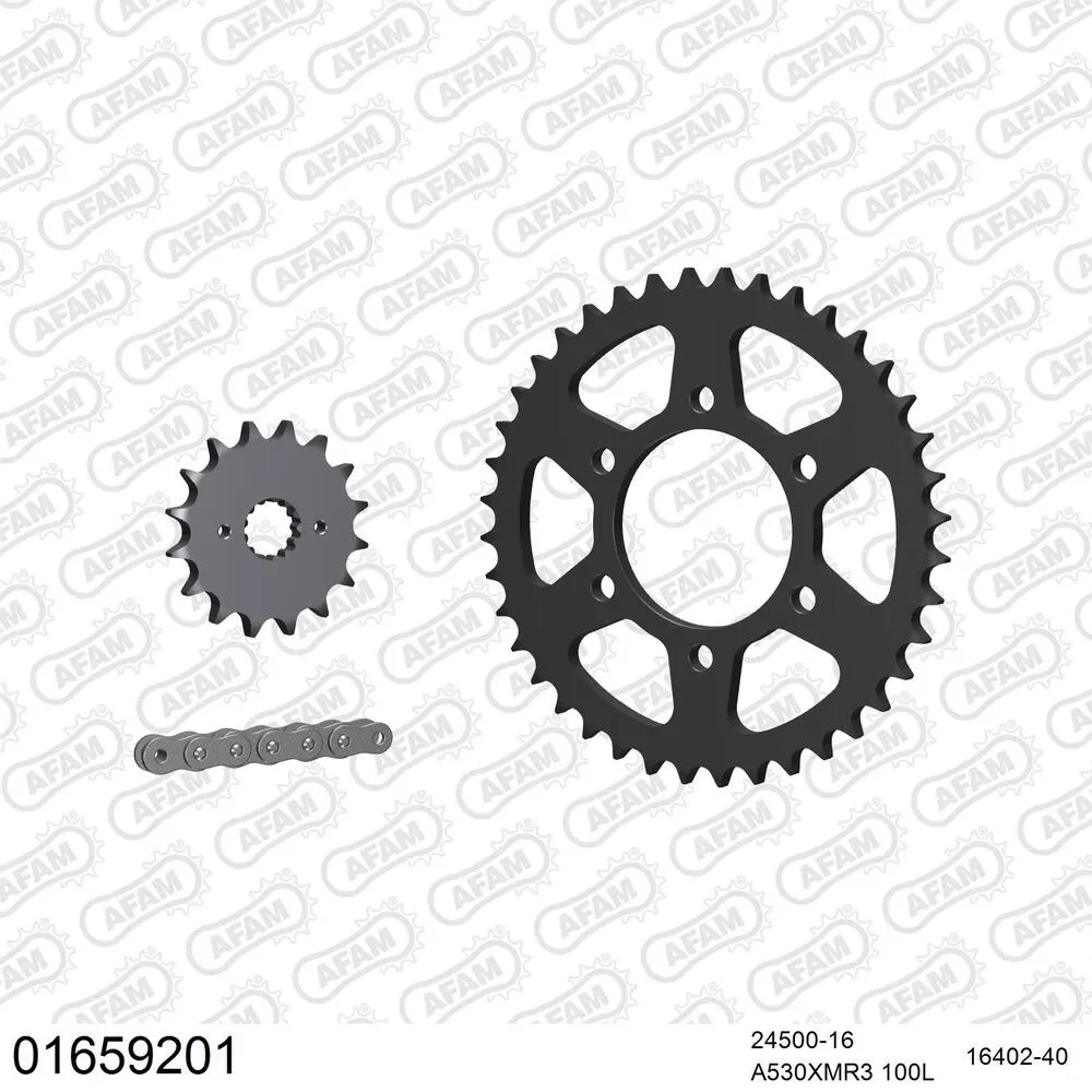 01659201 AFAM Kettensatz Stahl 530 XMR3 16x40 - Kawasaki Z 500 1981 - 01659201