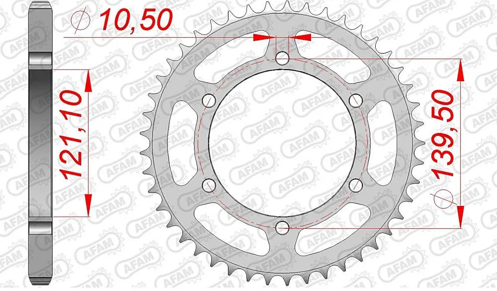 AFAM Kettensatz Stahl 525 XRR 15x45 - Cagiva 650 Raptor 2001-07