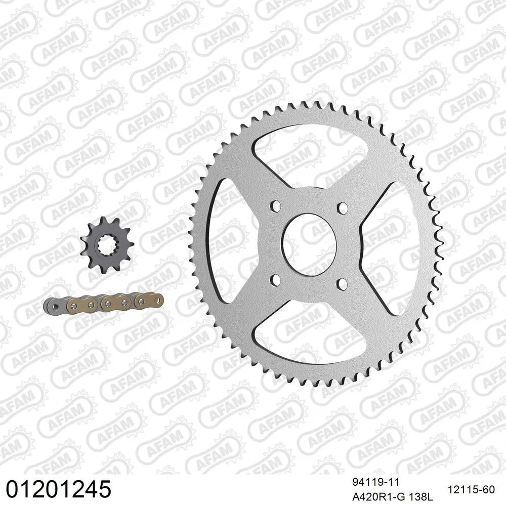 AFAM Kettensatz Stahl 420 R1-G 11x60 - Yamaha TZR 50 2007-16 - 01201245