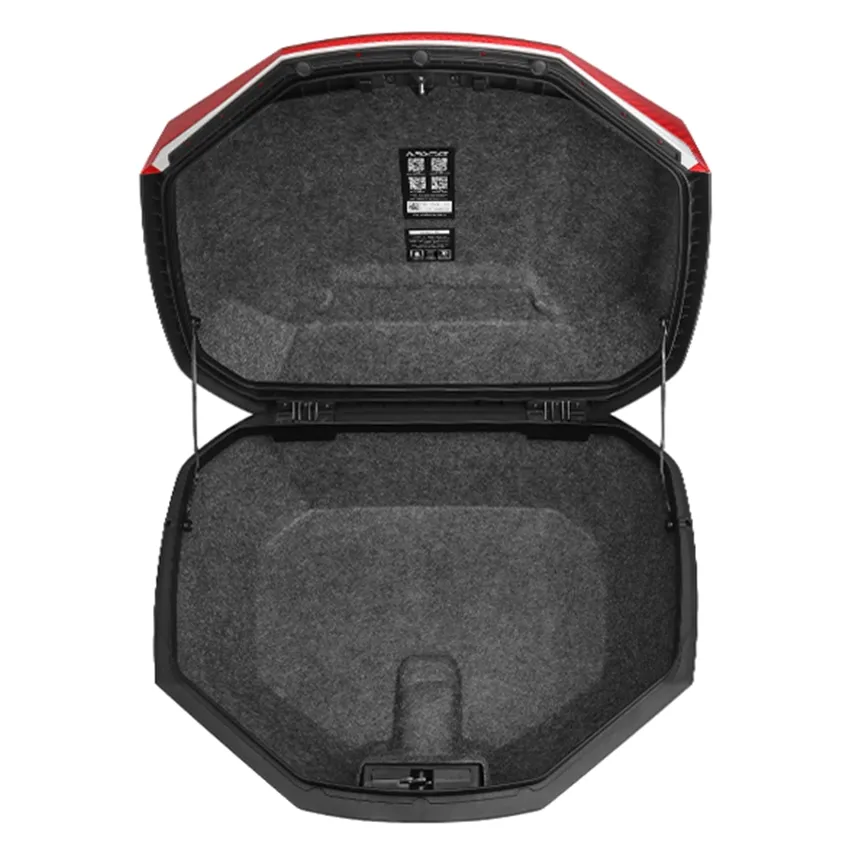 Furchtlos-SHIELD-L-Luxe-Topcase-48-Liter-weiss-rot-FU11TCUP000L25EX-100026-offen Furchtlos SHIELD L Luxe Topcase - 48 Liter - weiß/rot