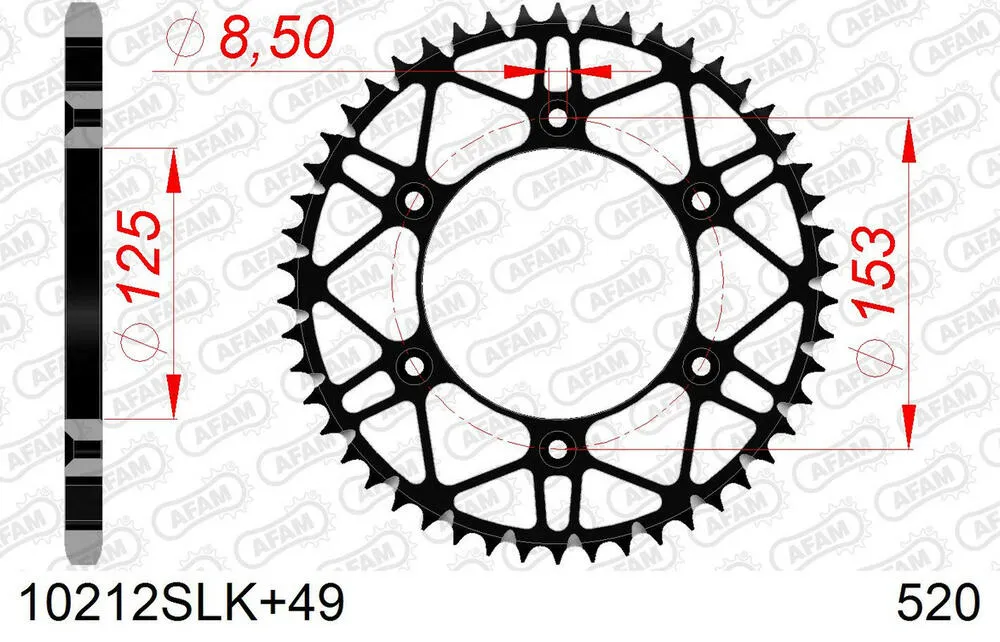 AFAM Kettensatz Stahl 520 MX6-GG 13x49 - Honda CRF 250 RX 2019-21 - SL01026708