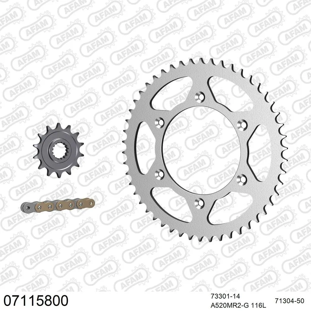 AFAM Kettensatz Stahl 520 MR2-G 14x50 - KTM SX 144 2008 - 07115800