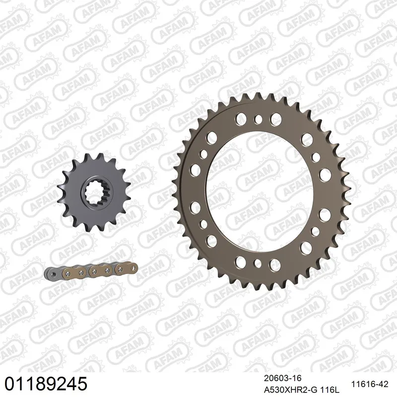 01189245 AFAM Kettensatz Aluminium 530 XHR2-G 16x42 - Honda CBR 1000 RR SP S Fireblade 2014-16 - 01189245