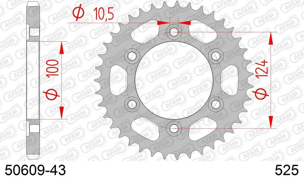 AFAM Kettensatz Stahl 525 XSR2-G 15x43 - Ducati 916 ST4 1999-03 - 05087201