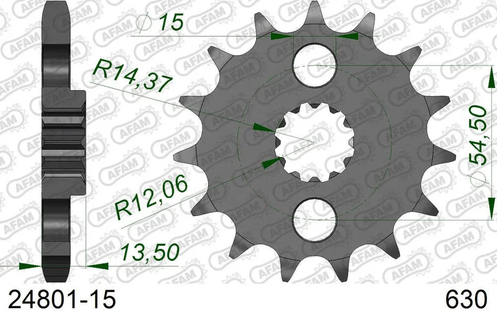 AFAM Kettensatz Stahl 630 MO 15x41 - Kawasaki Z 1000 1981-83 - 01689201