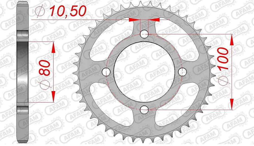 AFAM Kettensatz Stahl 428 R1-G 15x45 - Suzuki GZ 125 Marauder 1998-11