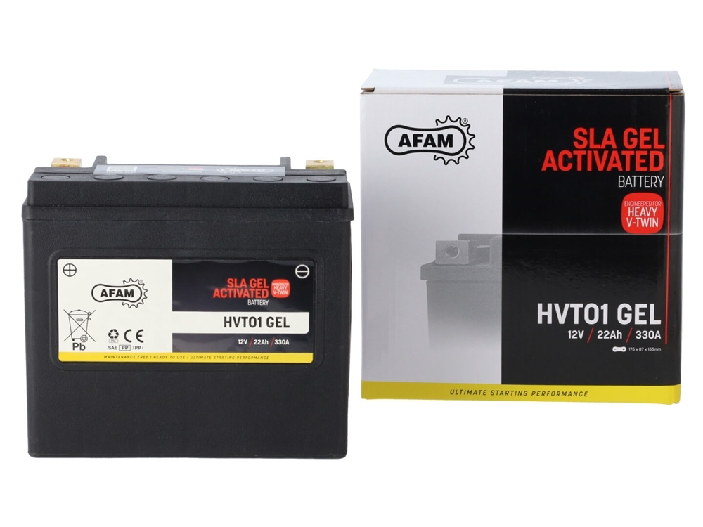 AFAM HVT 01 GEL SLA Batterie 12V 22AH 330A - Einbaufertig (YTX20HL-BS 65989 HVT01)