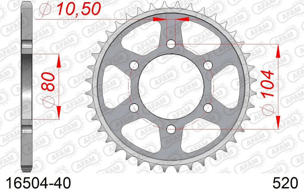 AFAM Kettensatz Stahl 520 XSR-G 15x40 - Kawasaki Ninja ZX 6 RR 2003-04 - 01670244