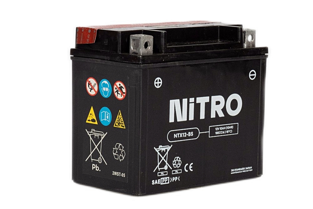 Nitro NTX12-BS AGM Batterie 12V 10 Ah mit Säurepack Nitro NTX12-BS AGM Batterie 12V 10 Ah mit Säurepack