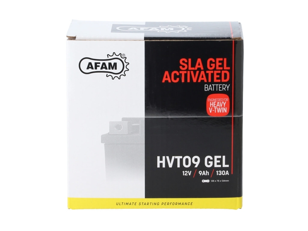 AFAM HVT 09 GEL SLA Batterie 12V 9AH 130A - Einbaufertig (66006-70 YB7-A CB7-A HVT09)