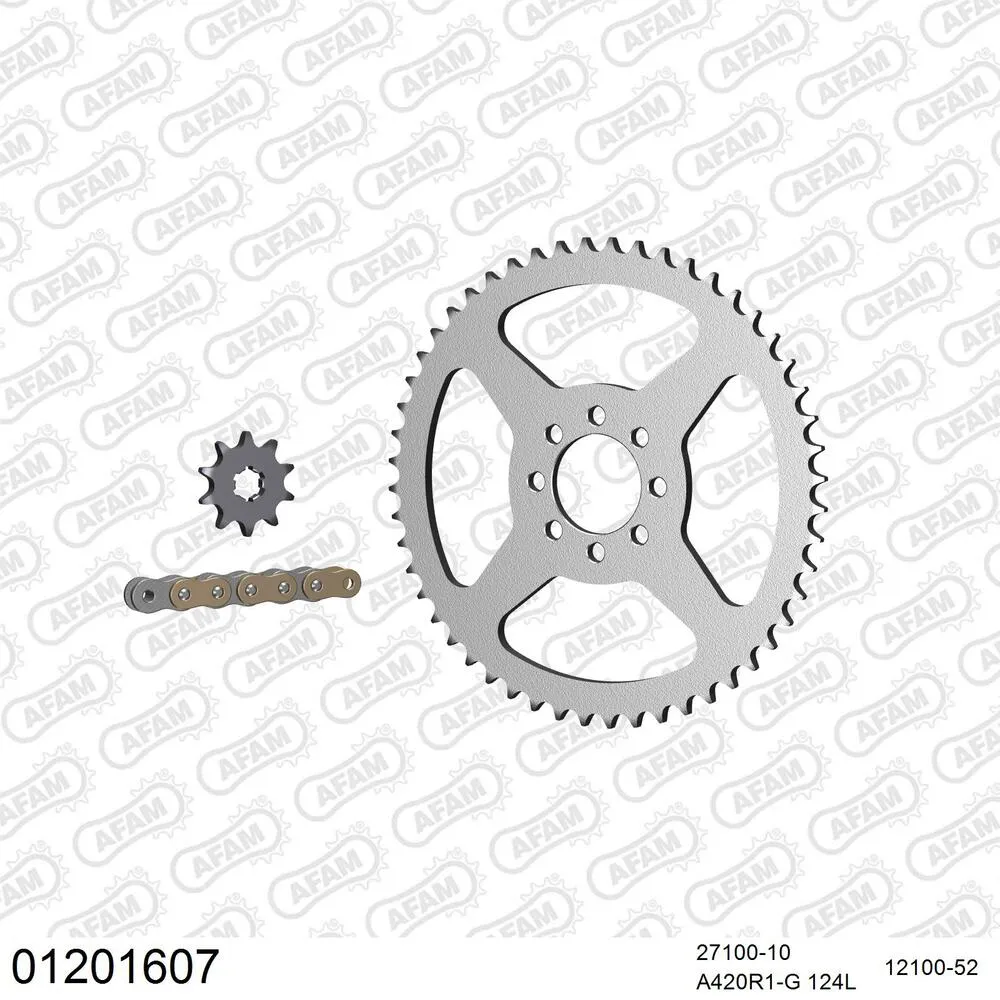 01201607 AFAM Kettensatz Stahl 420 R1-G 10x52 - Yamaha DT 50 R 1996 - 01201607