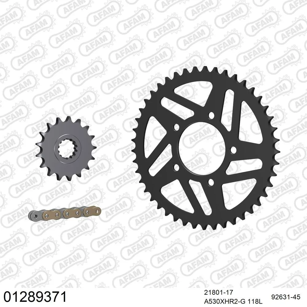 01289371 AFAM Kettensatz Stahl 530 XHR2-G 17x45 - Yamaha YZF-R 1 SP 2006 - 01289371