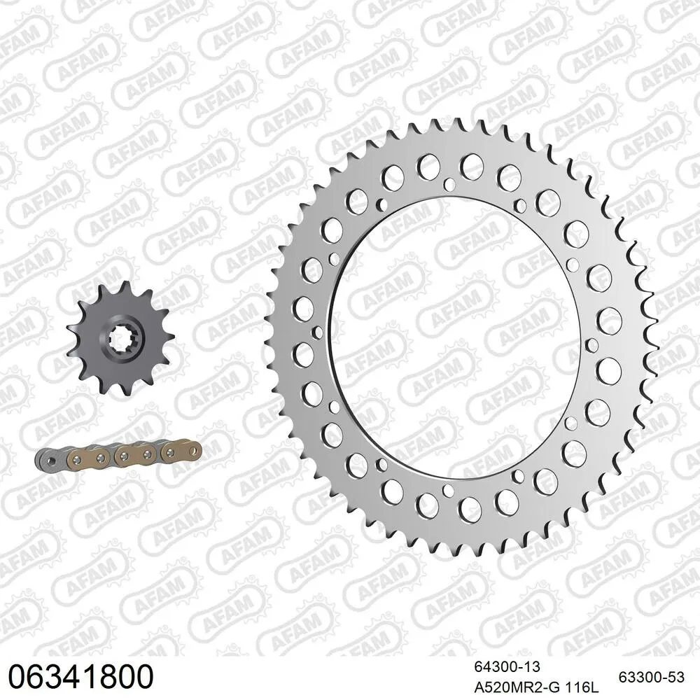 AFAM Kettensatz Aluminium 520 MR2-G 13x53 - Husqvarna CR 390 1977-79 - 06341800