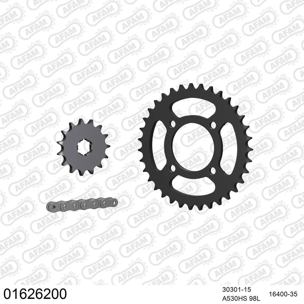 AFAM Kettensatz Stahl 530 HS 15x35 - Kawasaki Z 250 1978-80 - 01626200