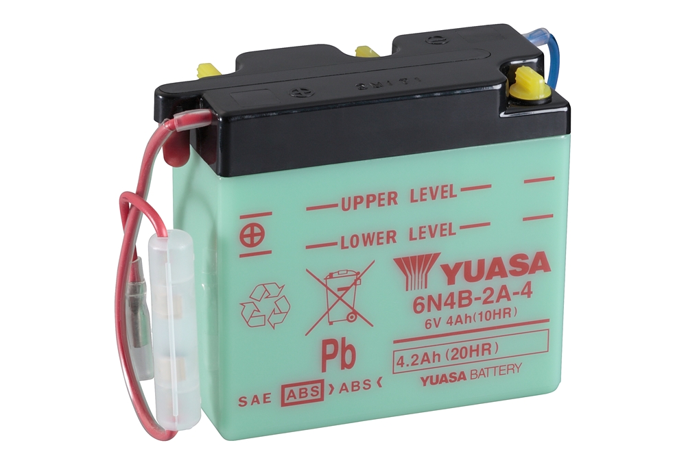Yuasa 6N4B-2A-4 Batterie 6V 4.2 AH (DC) ohne Säure Yuasa 6N4B-2A-4 Batterie 6V 4.2 AH (DC) ohne Säure