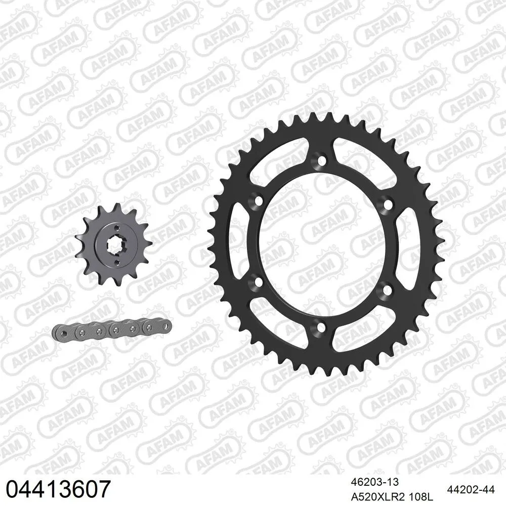 04413607 AFAM Kettensatz Stahl 520 XLR2 13x44 - Cagiva 125 W8 1992-95 - 04413607