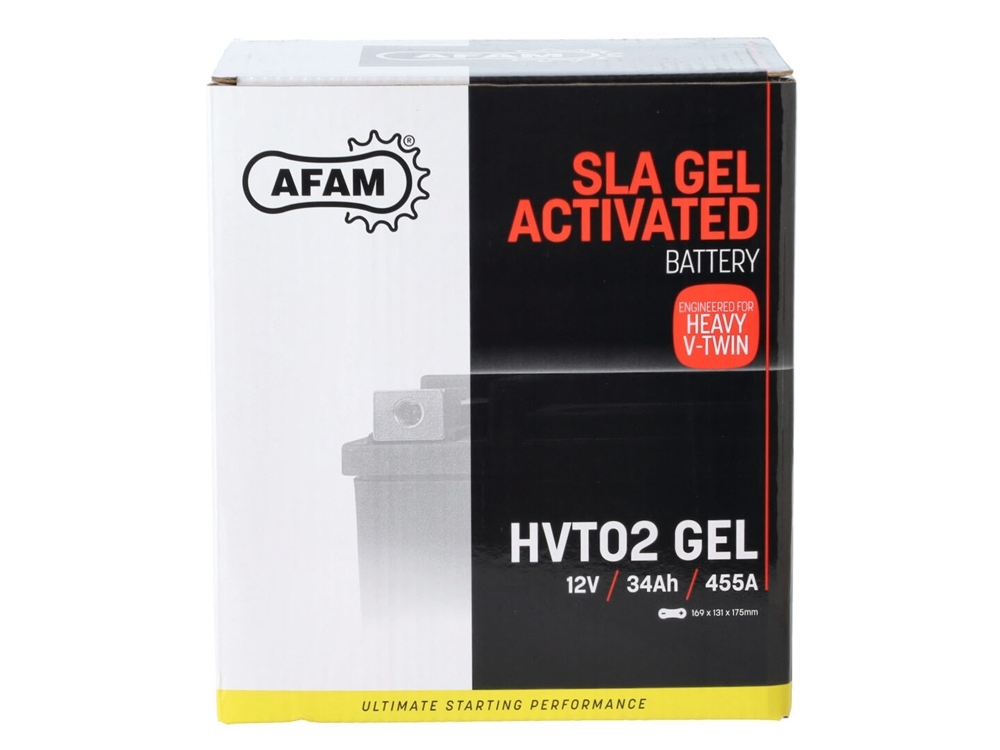 AFAM HVT 02 GEL SLA Batterie 12V 34AH 455A - Einbaufertig (YIX30L YTX30L-BS 66010 HVT02)